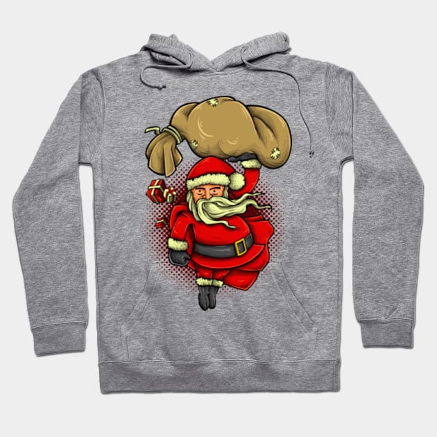 Santa claus Hoodie by SAN ART STUDIO 